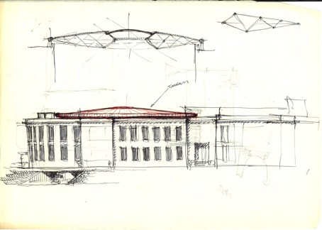 Auckland War Memorial Museum - roof concept c.1998