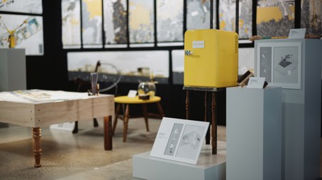 Exhibition set up for The Common Life of Uncommon Objects: Architecture in an Uncanny Ecology by Nicole Teh.