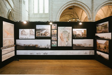 Exhibition set up, Not a Monastery: Transposing and interpreting the ancient typology by Emily Pearce. Photo by David St George