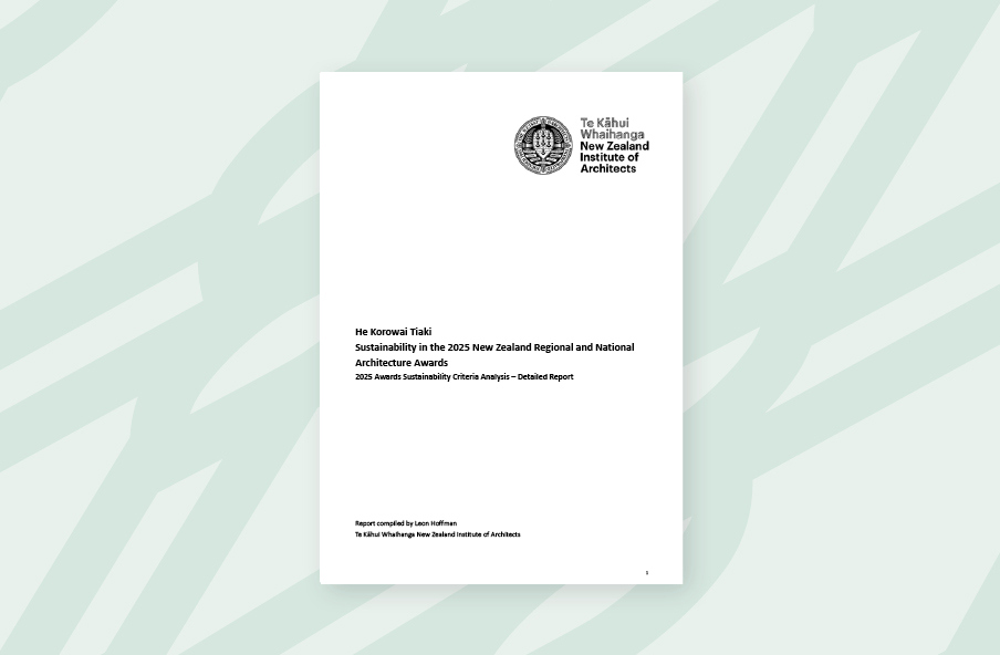 He Korowai Tiaki: 2025 Architecture Awards Sustainability Criteria Analysis – Detailed Report