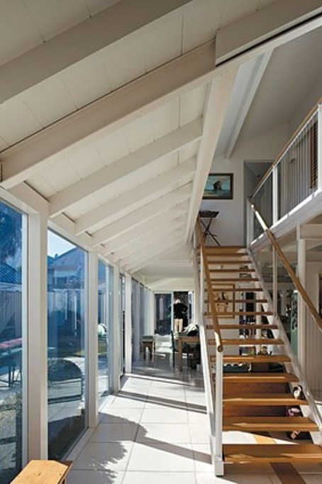 Willets House, Merivale, Christchurch. In the hallway on the north side, looking to the rear of the terrace.