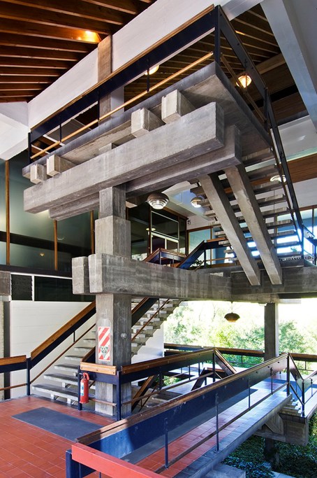 Lyttelton Tunnel Adminstration Building, interior, 1963