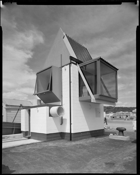 The Link Span Building, formerly a Customs office on the Wellington waterfront, completed in 1968.