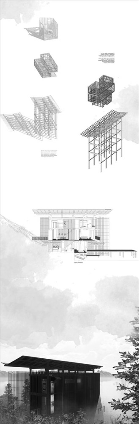 Exhibition drawing, Climatic conscience for dwelling design.