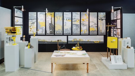 Exhibition set up for The Common Life of Uncommon Objects: Architecture in an Uncanny Ecology by Nicole Teh.