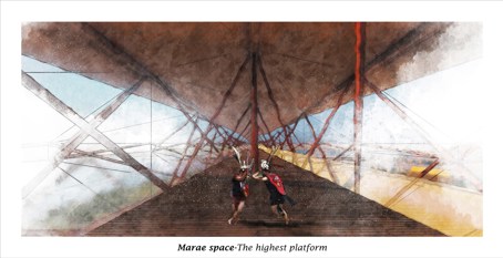 A drawing from 'Continuum: Reimagining the Future of an Arguably Broken Oceania' by Izzat Ramli.