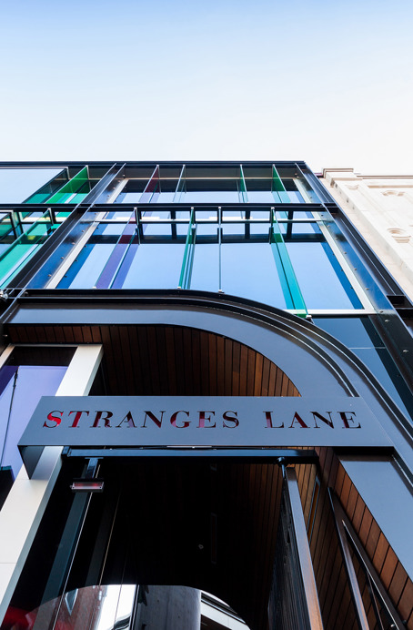 Stranges Building, entrance