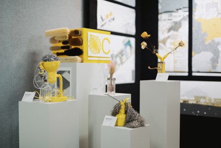 Exhibition set up for The Common Life of Uncommon Objects: Architecture in an Uncanny Ecology by Nicole Teh.