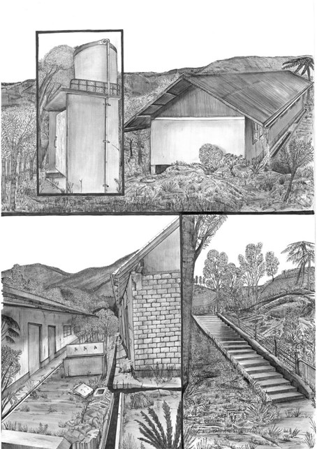 A drawing from 'The Boneva' (To Drink Tea) by Dimitri Thamel.