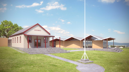 A render of Miria Marae, 2015
