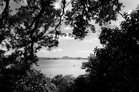 A view of Karaka Bay.
