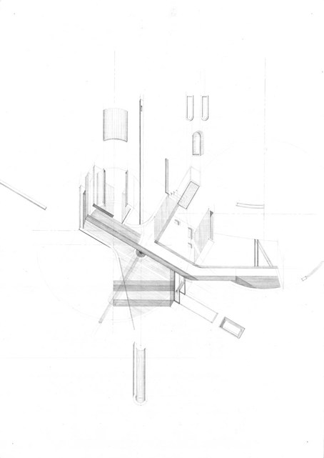 A drawing from 'House as Autobiography: An Architectural Mis-Translation of My Kitchen' by Emma Rea
