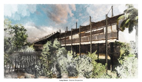 A drawing from 'Continuum: Reimagining the Future of an Arguably Broken Oceania' by Izzat Ramli.