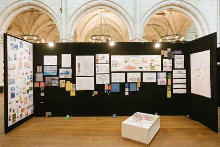 Exhibition set up, Pool as Piazza by Janice Chan. Photo by David St George