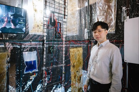 Jacky Ziyi Zheng with his project 'CyberBio Architecture'