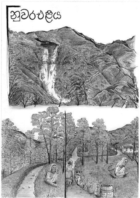 A drawing from 'The Boneva' (To Drink Tea) by Dimitri Thamel.